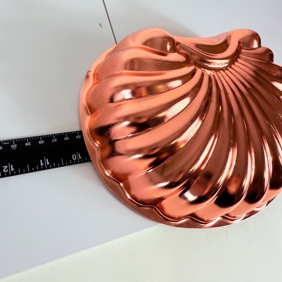 Copper Clam Seashell Mold Wall Mount Art VTG Decorative Beach House Kitchen Deco - Picture 8 of 10